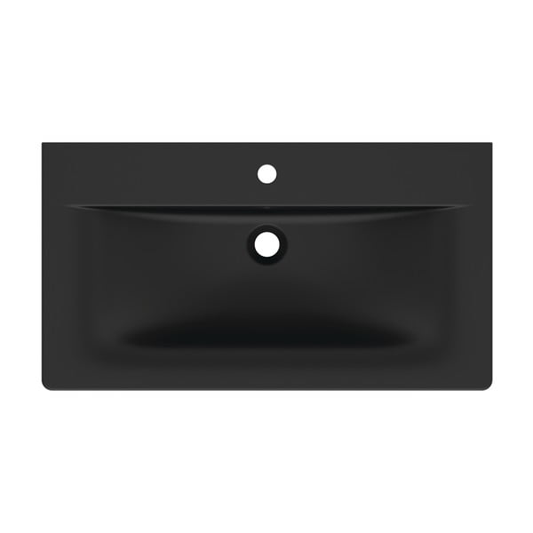 Lavabo nero opaco in ceramica 84x46 cm Silk Black - Ideal Standard-image-2