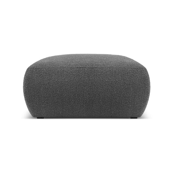 Sgabello grigio scuro in tessuto bouclé Molino - Micadoni Home-image-1