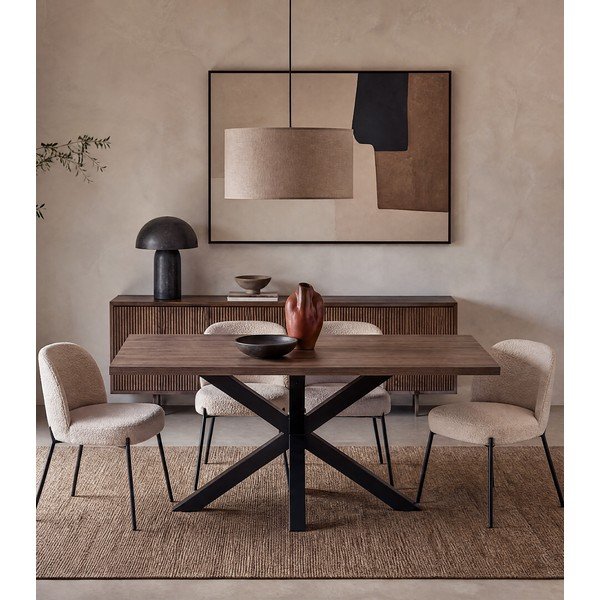 Tavolo da pranzo con piano in noce 100x180 cm Comba - Marckeric-image-3