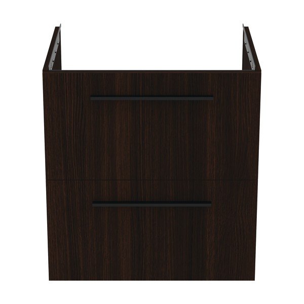 Mobile per lavabo marrone scuro in rovere naturale a sospensione 60x63 cm i.Life B - Ideal Standard-image-2