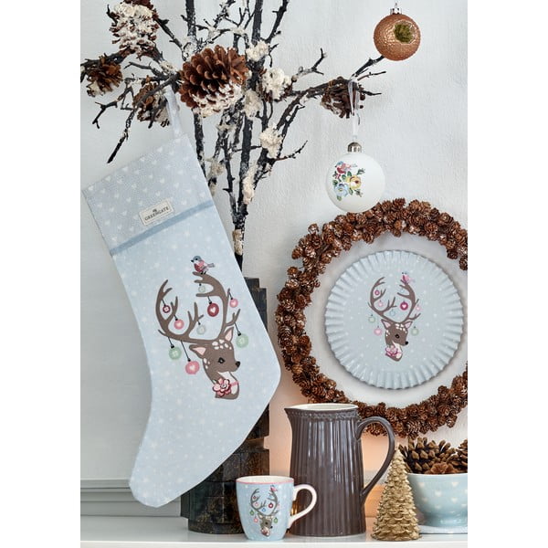 Sottobicchiere natalizio blu , ø 20 cm Dina - Green Gate-image-1