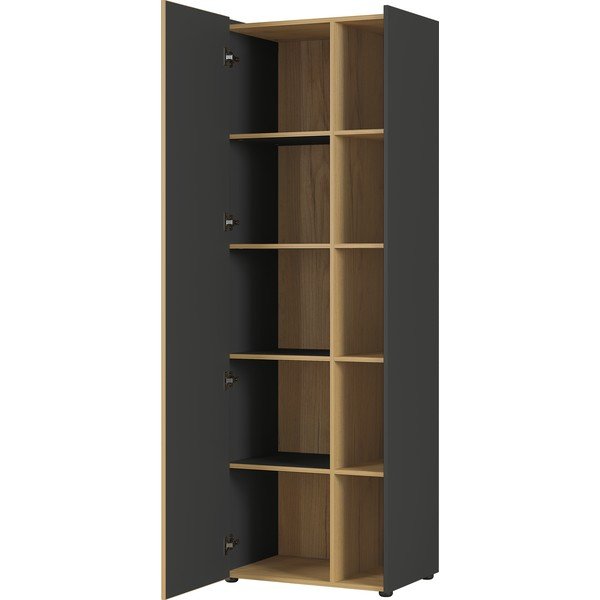 Libreria grigio scuro in rovere 62x188 cm Austin - Germania-image-1