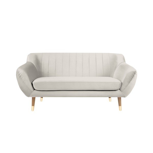 Divano in velluto crema , 158 cm Benito - Mazzini Sofas