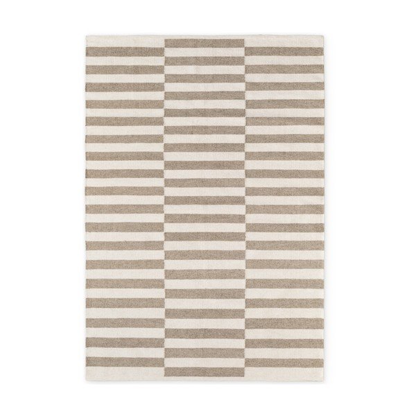 Tappeto bianco/grigio in lana reversibile/tessuto a mano 160x230 cm Vika – Hanse Home