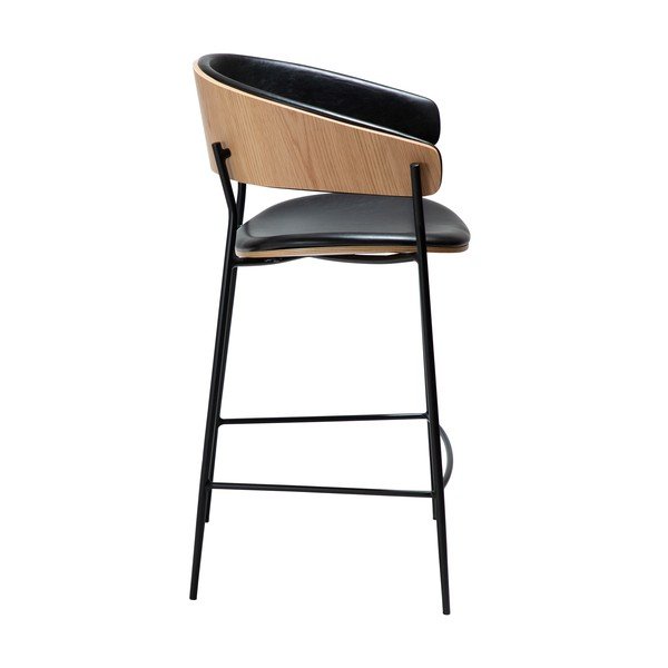 Sgabello da bar nero (altezza della seduta 63,5 cm) Crib – DAN-FORM Denmark-image-2