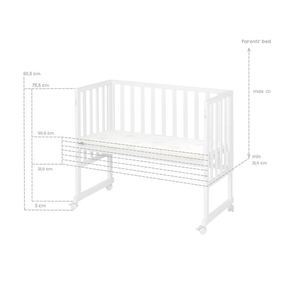 Culla bianca 90x45 cm - Roba-image-4