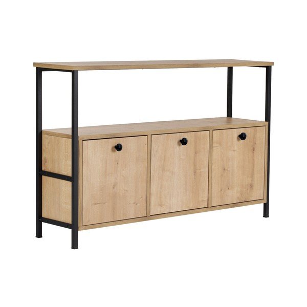 Tavolo consolle colore naturale chiaro con effetto rovere 29,5x120 cm Solace – Kalune Design-image-2