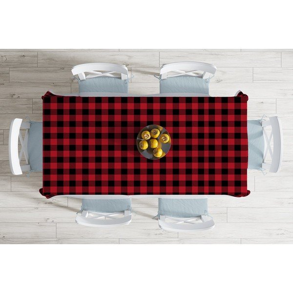 Tovaglia in misto cotone Tartan, 140 x 180 cm Christmas - Minimalist Cushion Covers-image-1