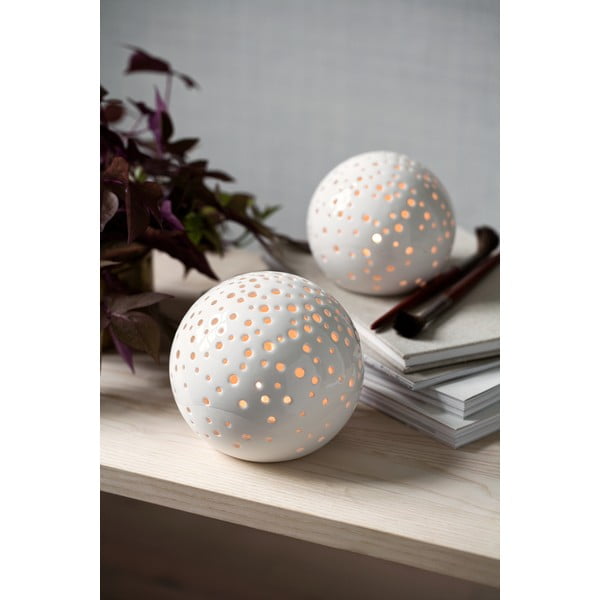 Portacandele natalizio in bone china bianca, ⌀ 14 cm Nobili - Kähler Design-image-1