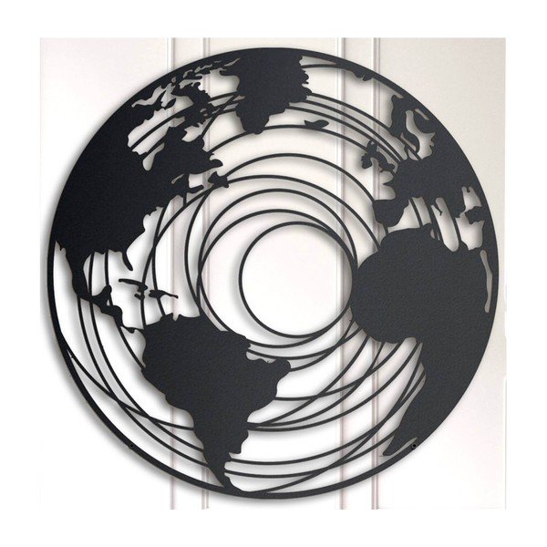 Decorazione da parete nera Globe - Unknown