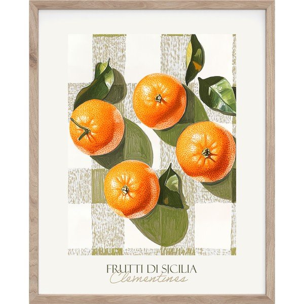 Dipinto stampato con cornice inclusa 40x50 cm Mandarines  – Styler
