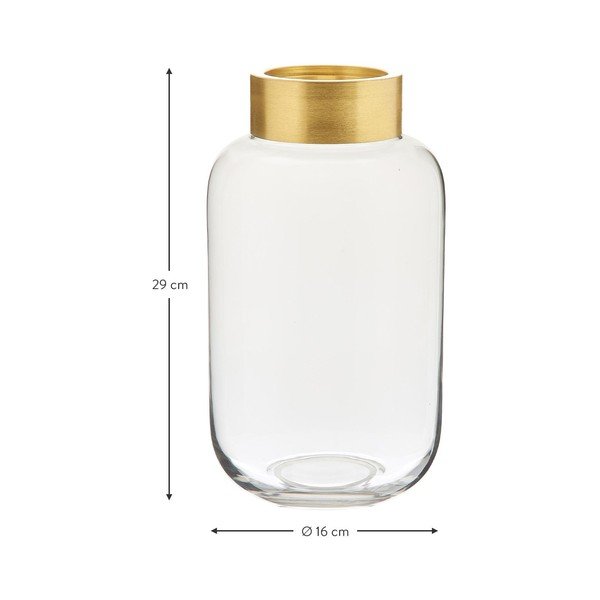 Vaso in vetro fatto a mano color oro Lori - Westwing Collection-image-4