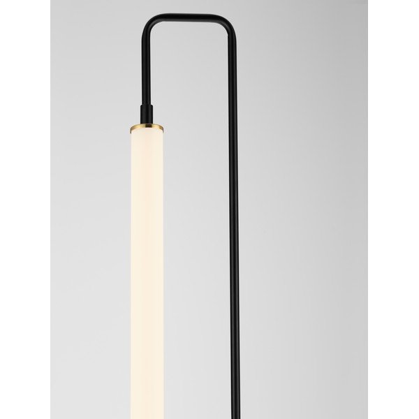 Lampada da terra LED bianca/nera opaca in metallo (altezza totale 150 cm) Wetro – Nova Luce-image-2