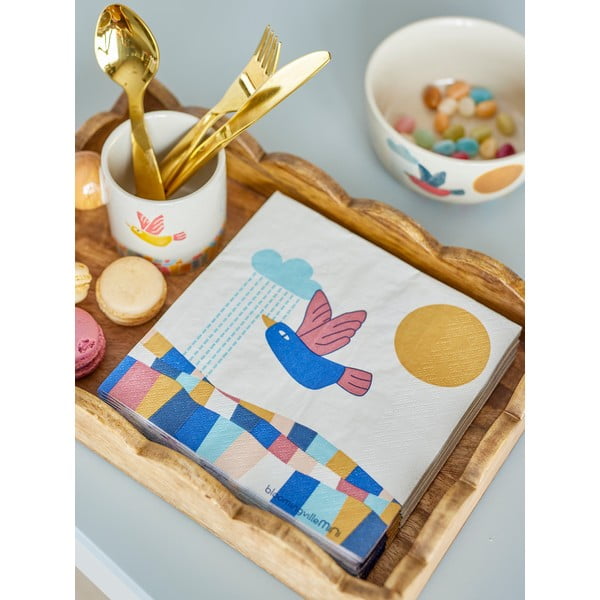 Set di tovaglioli in carta 20 pz 33x33 cm Colorine – Bloomingville Mini-image-3