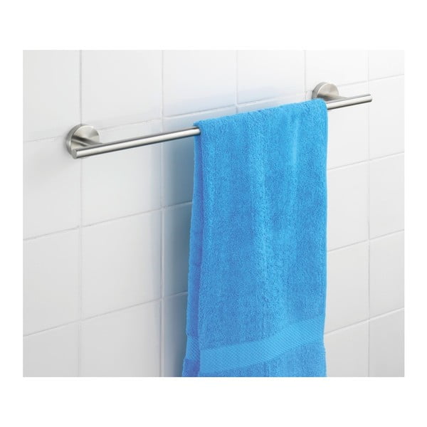 Portasciugamani a parete in acciaio inox in argento opaco Bosio - Wenko-image-1