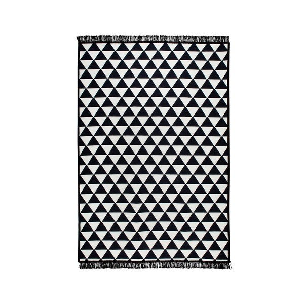 Tappeto bifacciale Apollon in bianco e nero, 80 x 150 cm - Cihan Bilisim Tekstil
