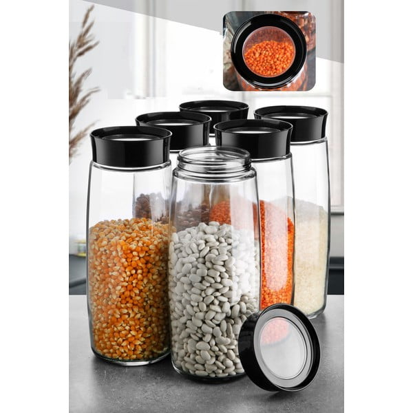 Set di 6 contenitori in vetro per alimenti - Hermia-image-1