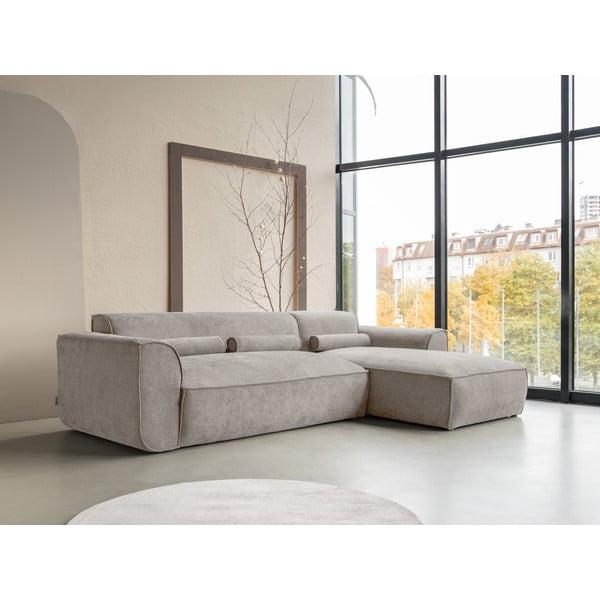 Divano angolare componibile beige (con penisola a destra) Flex Felix – Miuform-image-3