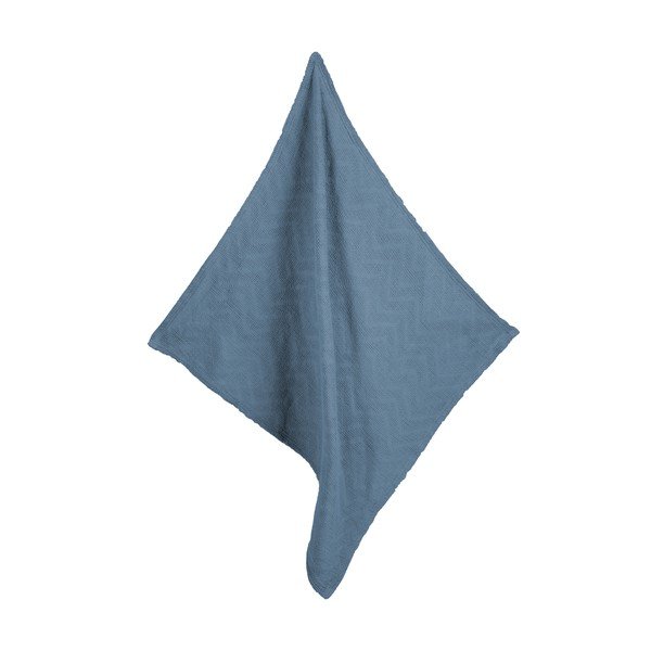 Coperta blu in cotone biologico 80x80 cm Seashells - Roba-image-1