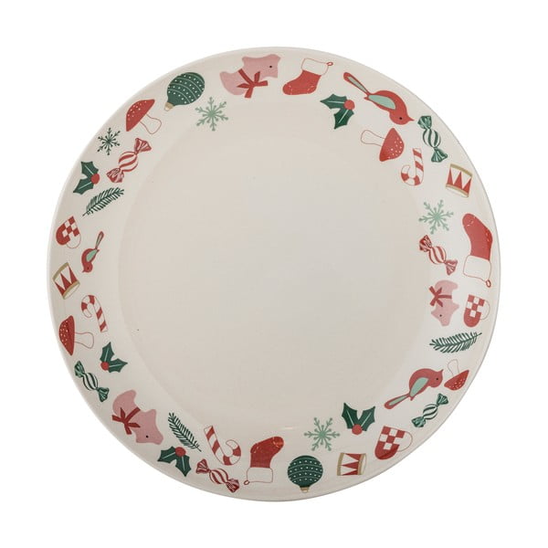 Piatto da portata color crema in gres a tema natalizio ø 28 cm Yule – Bloomingville