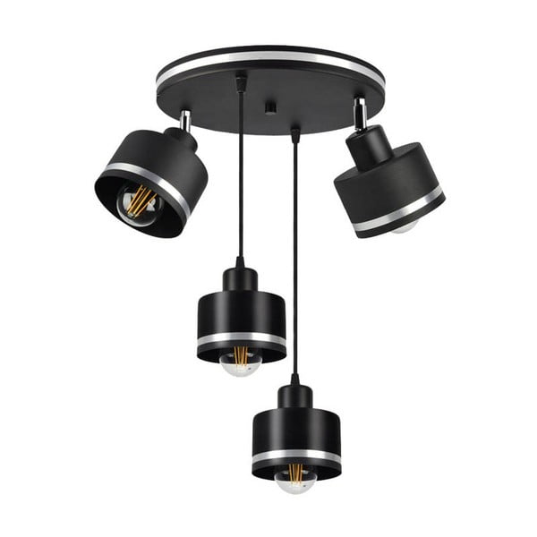 Apparecchio a sospensione in metallo nero Wama - Candellux Lighting