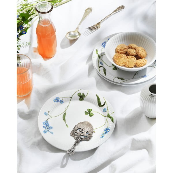 Piatto da dessert bianco in porcellana con motivo floreale ø 22 cm Hammershøi Summer - Kähler Design-image-1