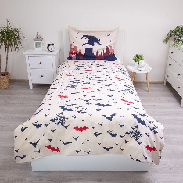 Set copripiumino e federa da bambini in cotone per letto singolo 140x200 cm Batman "Gotham's Knight" – Jerry Fabrics-image-2
