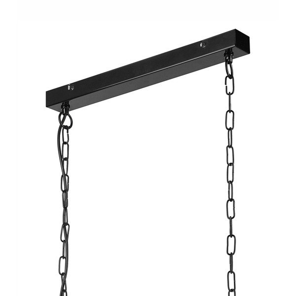 Lampada a sospensione nera e marrone con paralume in vetro Mario - LAMKUR-image-4