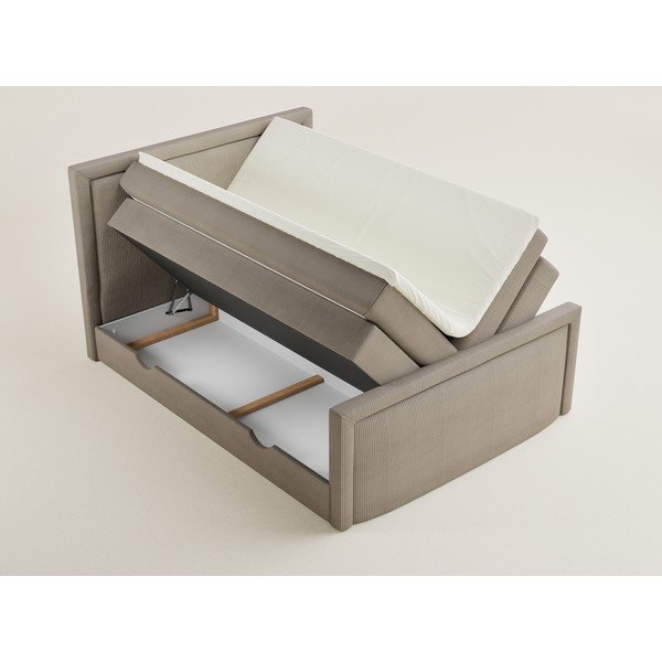 Letto boxspring beige con contenitore 160x200 cm Fresco – Maison de Rêve-image-3