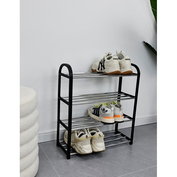 Scarpiera nera in plastica 50,5x57x19 cm Hallfrid – Yes Everyday-image-1