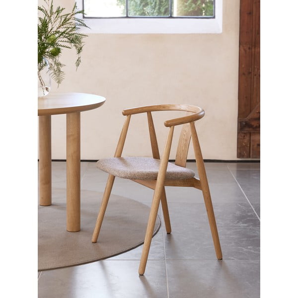 Sedia da pranzo in colore beige-naturale Relate - Unique Furniture-image-1