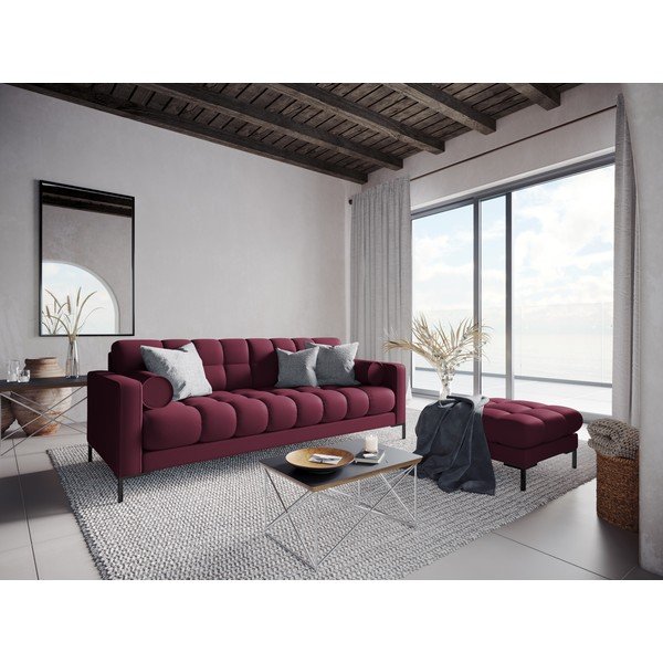 Poggiapiedi rosso scuro , 60 cm Bali - Cosmopolitan Design-image-4