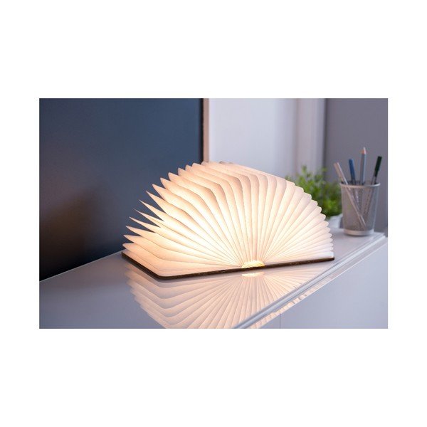 Lampada da tavolo con paralume in tessuto (altezza totale 2,5 cm) Booklight – Gingko-image-1