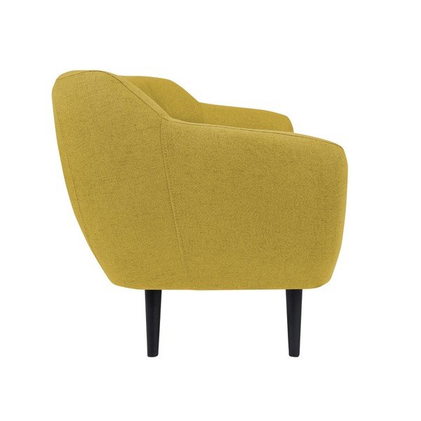 Divano a due posti giallo con gambe marroni Piemonte - Mazzini Sofas-image-2