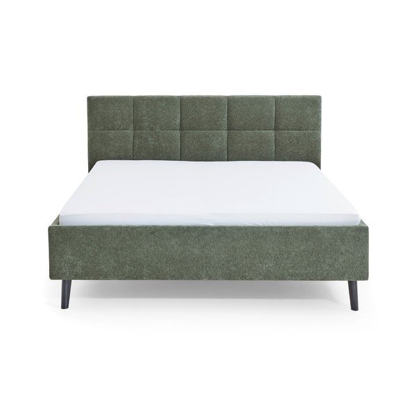 Letto matrimoniale imbottito color kaki rete non inclusa 180x200 cm Nova – Meise Möbel-image-4