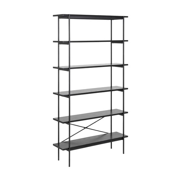 Scaffale nero effetto frassino 94x172 cm Angus - Actona-image-2