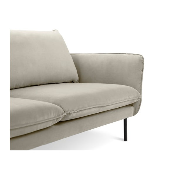 Divano angolare in velluto beige, angolo sinistro Vienna - Cosmopolitan Design-image-4