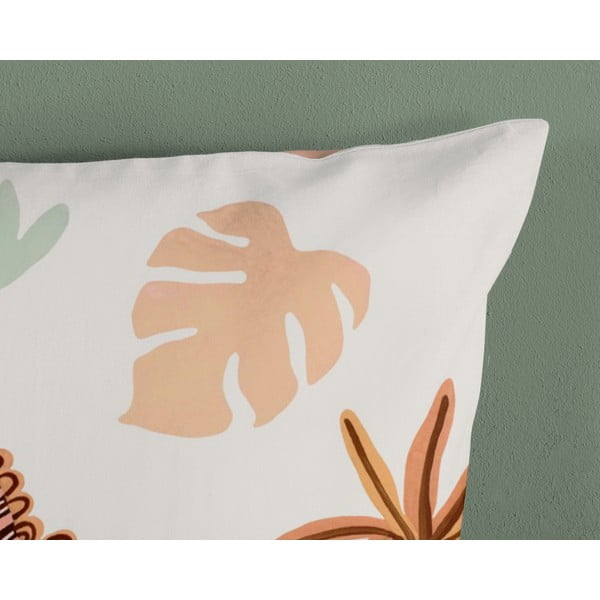 Set copripiumino e federa da bambini marrone/beige in cotone per culla 100x135 cm Dino – Good Morning-image-3