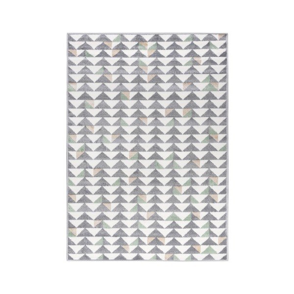 Tappeto grigio e bianco Montreal, 160 x 230 cm - Mazzini Sofas