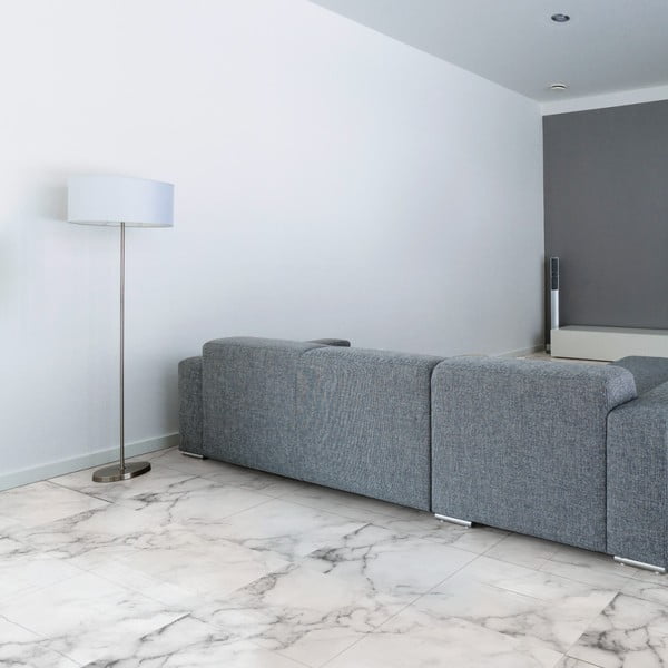 Sada 4 samolepek na zem Ambiance White Marble-image-4