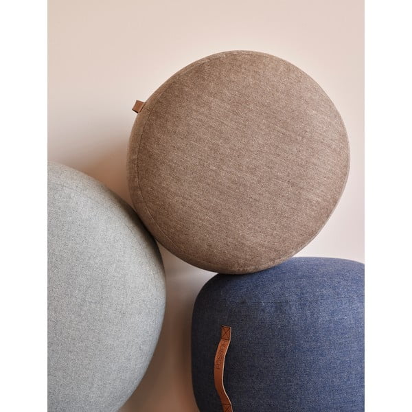 Pouf Zerio marrone chiaro, ø 50 cm Mochi - Hübsch-image-2