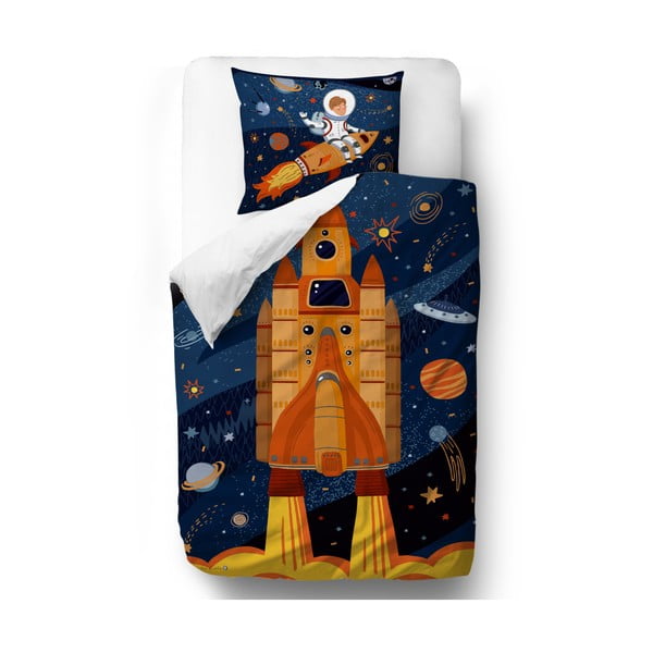 Biancheria da letto in cotone sateen Fox Adventure, 140 x 200 cm Space Adventure - Butter Kings