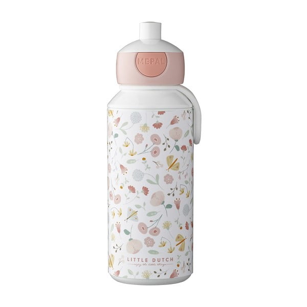 Biberon bianco e rosa chiaro 400 ml Flowers & butterflies - Mepal