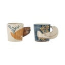 Tazzine in set per espresso blu/color crema in gres 2 pz 55 ml Hezha – Bloomingville