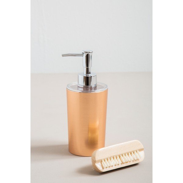 Dispenser per sapone dorato in plastica Shine – Premier Housewares-image-1