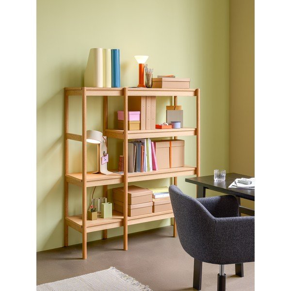 Scaffale di colore naturale con effetto rovere 120x140x42 cm Seize – Hübsch-image-1