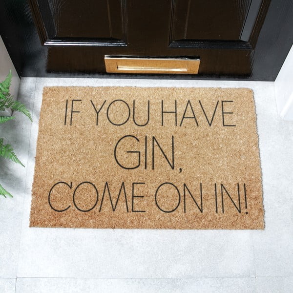 Zerbino in cocco 40x60 cm If You Have Gin - Artsy Doormats-image-2