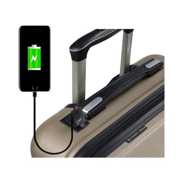 Il mio Valice COLORS LASSO Valigia da cabina su ruote con porta USB in oro - Myvalice-image-3