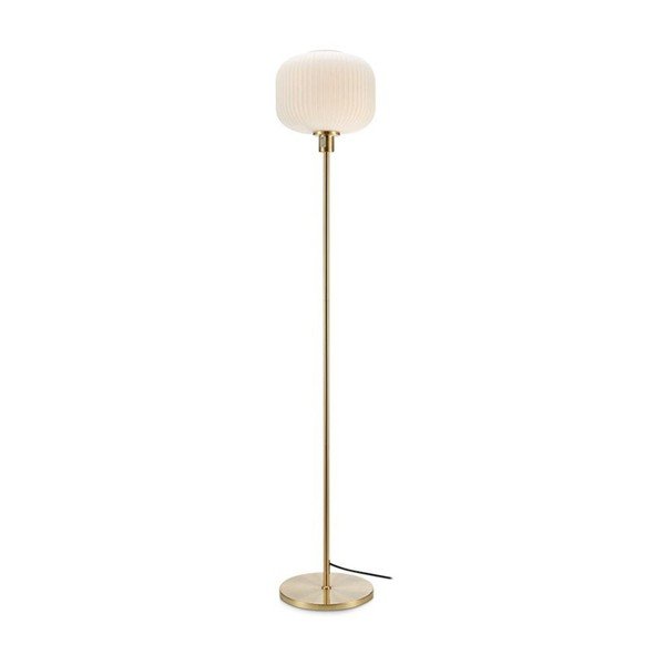 Lampada da terra bianca con design dorato Sober - Markslöjd