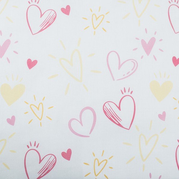 Set copripiumino e federa da bambini rosa in cotone per letto singolo 140x200 cm Kapybara Heart – Jerry Fabrics-image-4